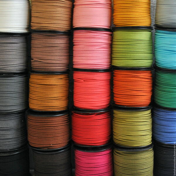 Шнур замшевый, кожанный