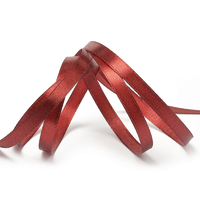 Лента атласная, 6 мм, 3091, т. красный