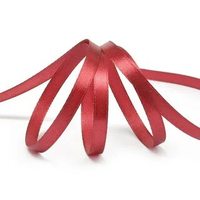 Лента атласная, 6 мм, 3092, брусничный