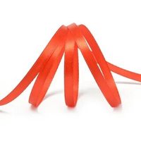 Лента атласная, 6 мм, 3093, алый