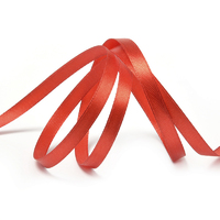 Лента атласная, 6 мм, 3095, красный