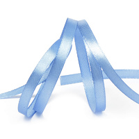 Лента атласная, 6 мм, 3103, ярк.голубой
