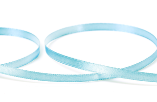Лента атласная, 6 мм, 129, голубой