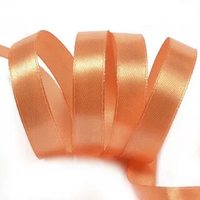 Лента атласная, 12 мм, 3072, т.морковный