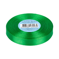 Лента атласная, 12 мм, 019, зелёный