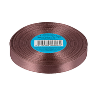 Лента атласная, 12 мм, 099, коричневый