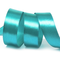 Лента атласная, 25 мм, 3154, сине-зелёный