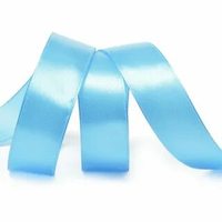 Лента атласная, 25мм, 3157, ярк.голубой