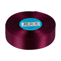 Лента атласная, 25 мм, 030, т.бордовый