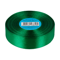 Лента атласная, 25 мм, 035, зелёный