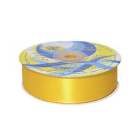 Лента атласная, 25 мм, 16, жёлтый