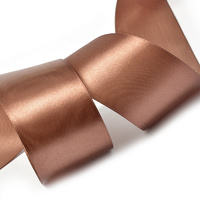 Лента атласная, 50 мм, 3133, коричневый