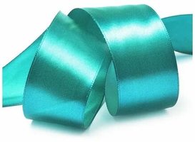 Лента атласная, 50 мм, 3154, сине-зелёный