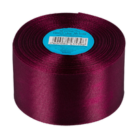 Лента атласная, 50 мм, 030, т.бордовый