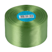 Лента атласная, 50 мм, 085, серо-зелёный