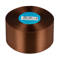 Лента атласная, 50 мм, 098, т.коричневый