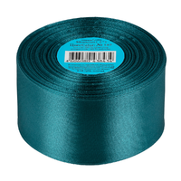 Лента атласная, 50 мм, 107, т.зелёный