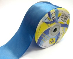 Лента атласная, 50 мм, 96, т.голубой