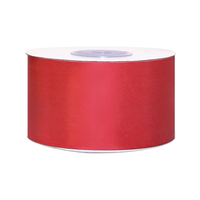 Лента атласная, 50 мм, 129, алый