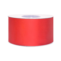 Лента атласная, 50 мм, 133, т.красный