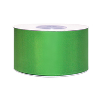 Лента атласная, 50 мм, 137, зелёный