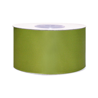 Лента атласная, 50 мм, 148, св.оливковый