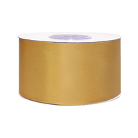 Лента атласная, 50 мм, 157, бежево-золотистый