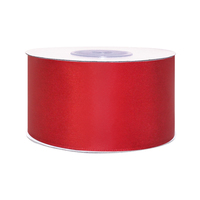 Лента атласная, 50 мм, 163, т.красный