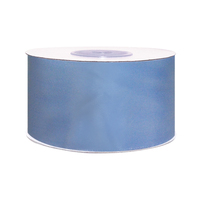 Лента атласная, 50 мм, 187, голубой