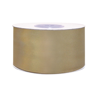 Лента атласная, 50 мм, 198, золотисто-бежевый