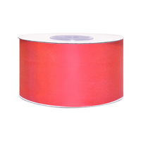 Лента атласная, 50 мм, 205, розовый коралл