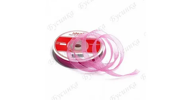 Лента капроновая, 10 мм, 4060, кислотно-розовый