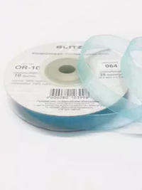 Лента капроновая, 10 мм, 064, светлобирюзовый