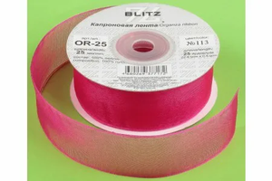 Лента капроновая, 38 мм, 113, грязно малиновый