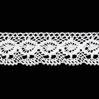 Кружево вязаное 40 мм, белый х0307 , лен