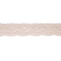 Кружево "на коклюшках", 15-20 мм, молочный, лен