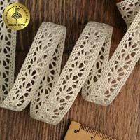 Тесьма вязаная рис 15.01.099, 15 мм, молочный, лен