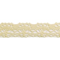 Кружево вязаное рис 25 01 044, 25 мм, молочный, лен
