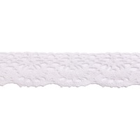 Кружево вязаное рис 25 01 044, 25 мм, белый, лен