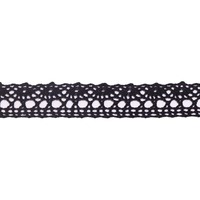 Кружево вязаное рис.18.01.028, 18-20 мм, черный цв.365, лен