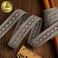 Тесьма вязаная рис 15.01.099, 15 мм, серый, лен