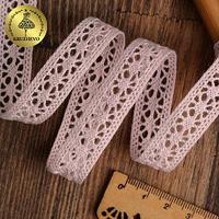 Тесьма вязаная рис 16.01.099, 15 мм, бледнорозовый, лен