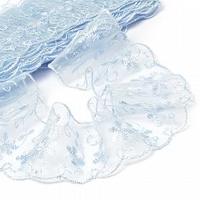 Кружево капроновое, 65 мм, голубой