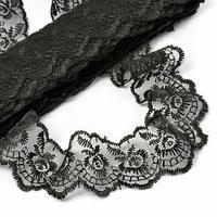 Кружево капроновое, 35 мм, черный