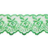 Кружево капроновое, 35 мм, зеленый