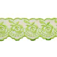 Кружево капроновое, 35 мм, салатовый