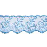 Кружево капроновое, 35 мм, светло-бирюзовый