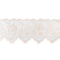 Кружево капроновое, 35 мм, молочный