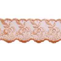 Кружево капроновое, 35 мм, персик