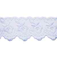 Кружево капроновое, 35 мм, голубой